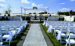 outdoor wedding set up
